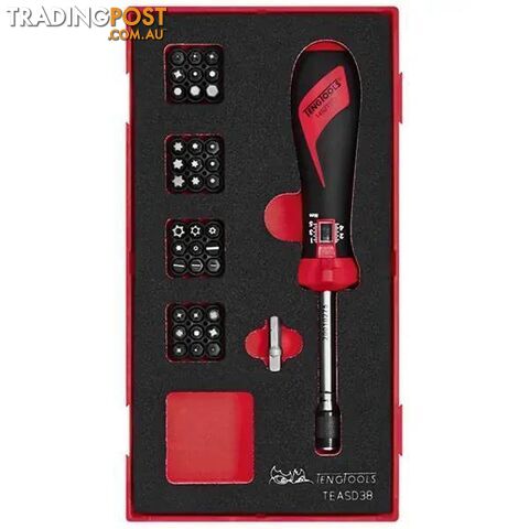 1/4" Dr. Torque Screwdriver set 1-5NM 38-Piece EVA-TEA-TRA Teng Tools...