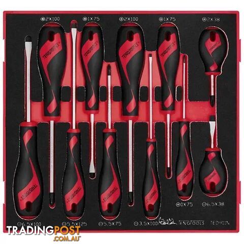 MD Screwdriver Set 11-Piece TED-Tray Teng Tools TE-TED911N