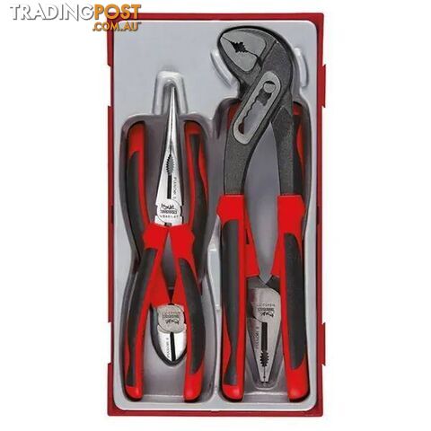 MB TPR Grip Plier Set 4-Piece TC-Tray Teng Tools TE-TT440-T