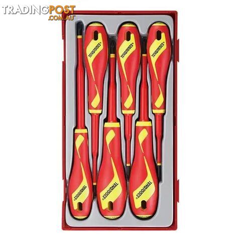MD 1000V VDE Screwdriver Set (RBD) 6-Piece TC-Tray Teng Tools TE-TTV706N
