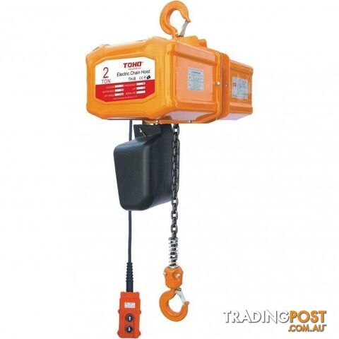 Chain Hoists Electric 3M Lift 2 Ton Capacity Electric Single Phase TECH0203