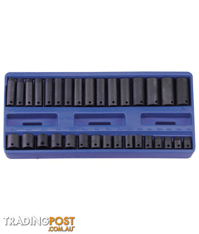 32 Piece 3/8" Dr. Metric Deep Impact Socket Set TF-332M