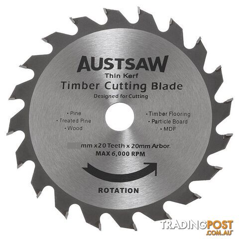 Thin Kerf Timber Blade 210mm 8" 25mm Bore 20 Teeth TKB2102520