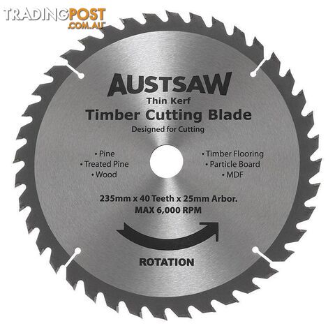 Thin Kerf Timber Blade Austsaw TBP2352540