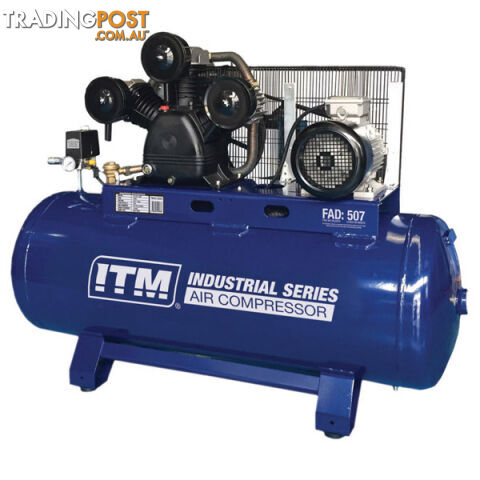 Air Compressor Belt Drive Stationary 3 Phase 10HP 270 Litre ITM TM353-10270