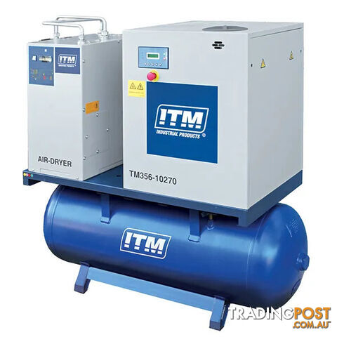 Air Compressor Rotary Screw With Dryer 3 Phase 10 HP 270 Litres FAD 1080 ITM...