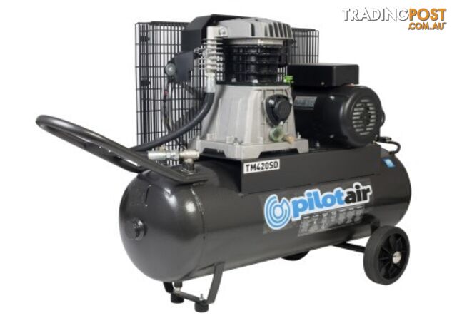 Belt Driven Reciprocating Air Compressor 240V Pilot TM420SD+