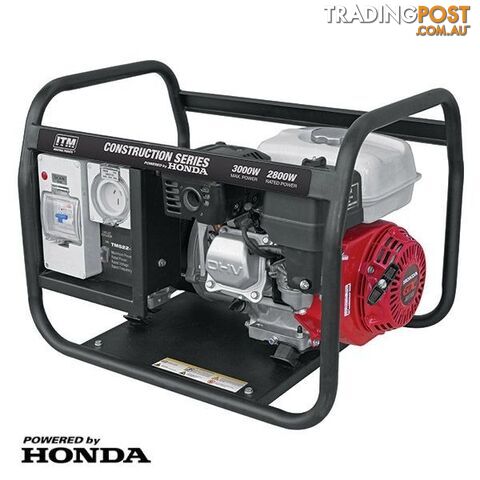 Construction Series Generator Petrol Powered by Honda GX200 Engine ITM...
