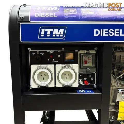 Diesel Generator Open Frame 6500W Peak Electric Start ITM TM524-6500 - photo 2 of 2