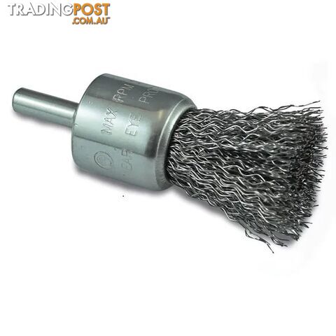 Crimp Wire End Brush Steel High Speed 12mm 1/4" Round Shank ITM TM7013-012