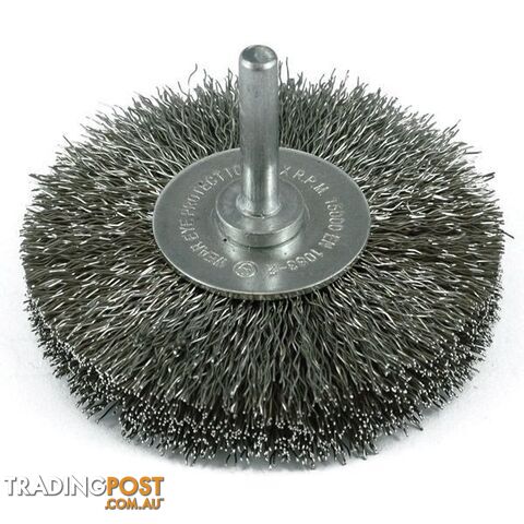 Crimp Wire Wheel Brush High Speed Steel 30mm X 9mm 1/4" Round Shank ITM...