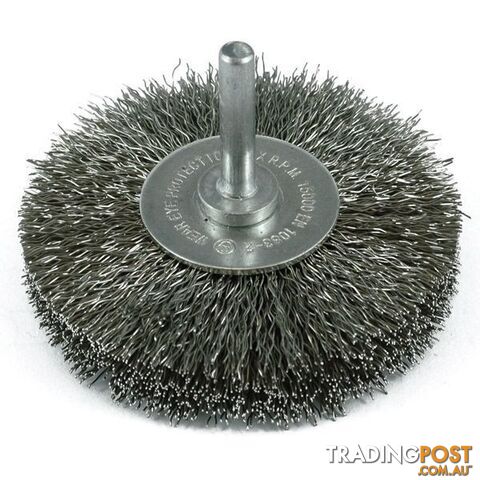 Crimp Wire Wheel Brush Stainless Steel High Speed 50mm X 17mm 1/4" Round Shank...