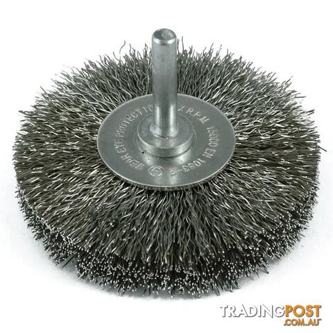 Crimp Wire Wheel Brush Stainless Steel 75mm X 18mm Thickness With 1/4" Round...