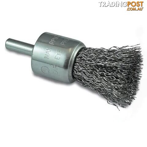 Crimp Wire End Brush 25mm 1/4" Hex Shark ITM TM7021-025
