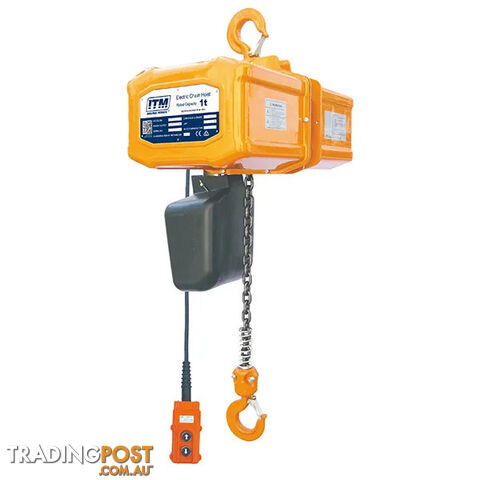 Chain Hoist 240V Electric 1 Tonne, 3 Metre Lift ITM TM9001-01003