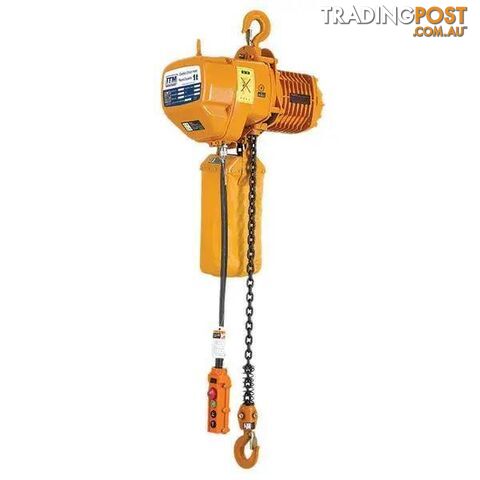 Electric Chain Hoist 415V 1 Tonne 3 Metre lift ITM TM9003-01003