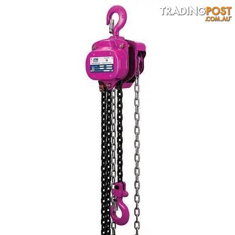 Chain Block, Heavy Duty, Load Limited, 1 Tonne, 6 Meter Lift ITM TM9022-01006