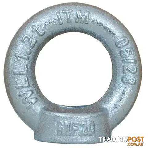 Shouldered EyeNut M12 Thread Din 582 0.3T ITM TM9242-01120