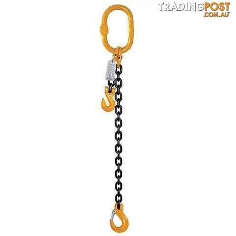 1 Leg Chain Sling, 8mm Chain, 1m Length, With Clevis Sling Hook & Shortening...