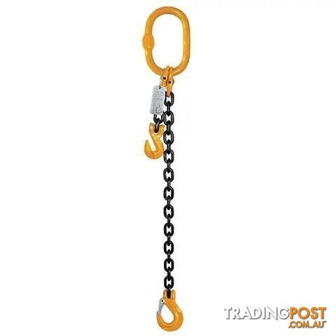 1 Leg Chain Sling, 8mm Chain, 3m Length, With Clevis Sling Hook & Shortening...