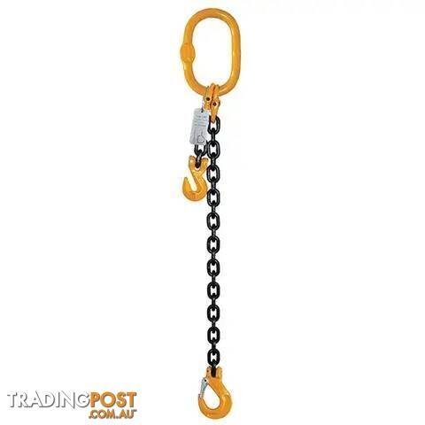 1 Leg Chain Sling, 8mm Chain, 3mm Length, With Clevis Sling Hook & Shortening...