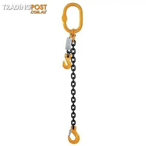 1 Leg Chain Sling, 8mm Chain, 6mm Length, With Clevis Sling Hook & Shortening...