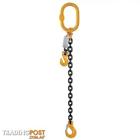 1 Leg Chain Sling, 10mm Chain, 1m length, With Clevis Sling Hook & Shortening...