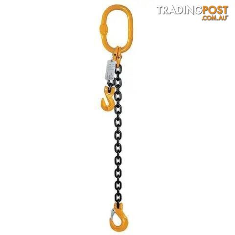 1 Leg Chain Sling, 13mm Chain, 1mm Length, With Clevis Sling Hook & Shortening...