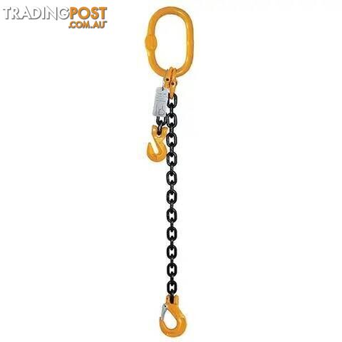 1 Leg Chain Sling, 13mm Chain, 2mm Length, With Clevis Sling Hook & Shortening...