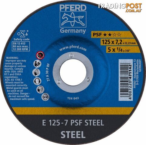 Grinding Wheel 125mm 5" Depressed Centre GP Steel 62012634