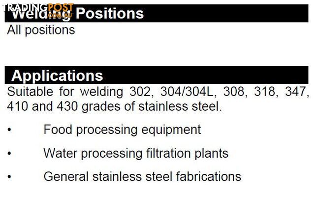 316L 1.6mm 1Kg Stainless Steel TIG Rod Handy Pack TR316L161 - photo 4 of 7