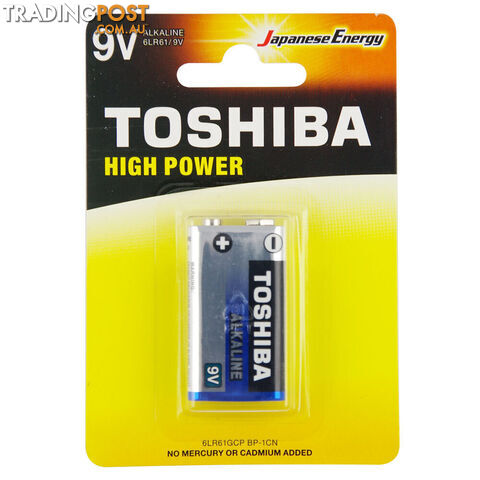 Alkaline 9V High Power Battery Toshiba TS6LR61BP Each