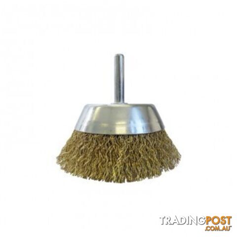 75mm Spindle Mounted Crimped Cup Brush Tomcat TSC75