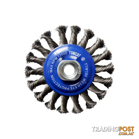 Multi-Thread Twistknot 100mm Wheel Brush Tomcat TTW100