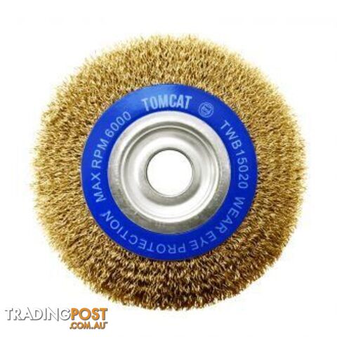 150mm x 20mm Multi-Bore Crimped Wheel Brush Tomcat TWB15020
