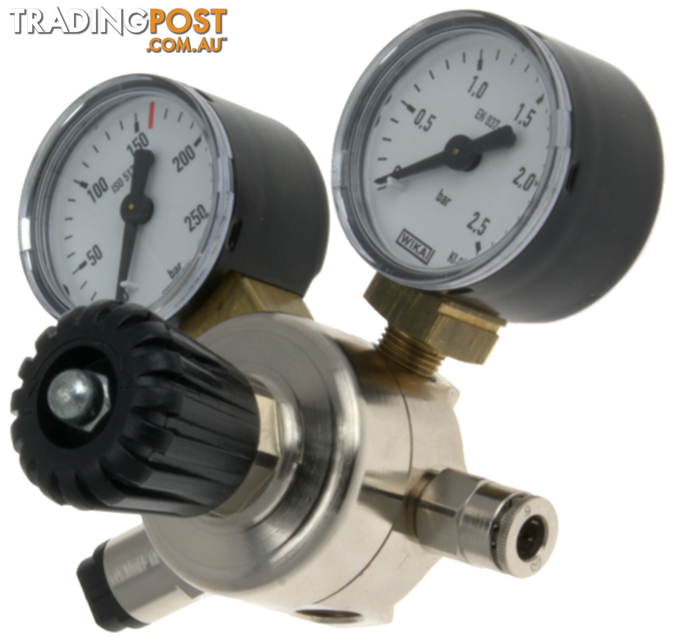 Disposable Beverage Regulator Minor CO2 2 Gauge Food Grade M10x1 Tesuco RIMCD4M10
