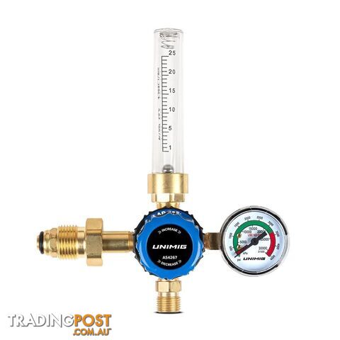 Side Inlet Dual Stage Argon Flowmeter Unimig U11259