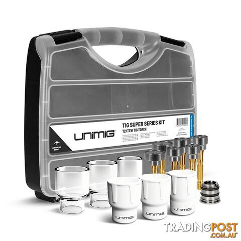 T2 / T3W TIG Super Series Ceramic and Quartz Consumable Starter Kit Unimig...