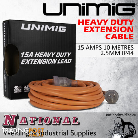Heavy Duty Extension Cable 15 Amps 10 Metres 2.5mm IP44 Unimig U51006 - photo 2 of 2