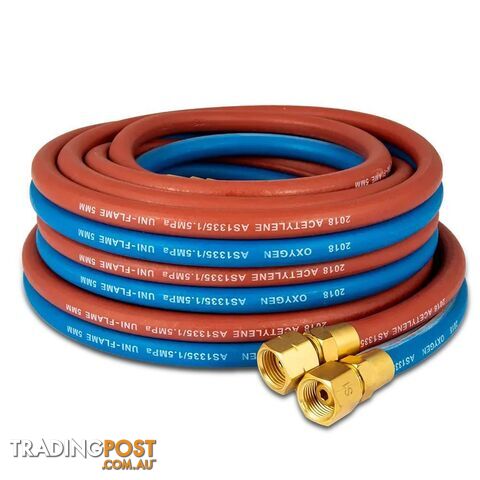 10m Oxygen & Acetylene Twin Gas Hose Unimig UFTH10M