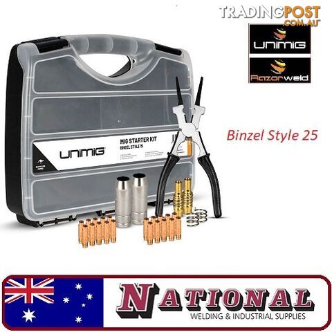 Binzel Style 25 Mig Gun Starter Kit Unimig UMSK25