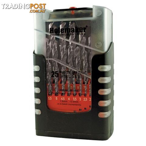 Jobber Drill Set Hss 118° Split Point,1-13mm X 0.5 With 25pce Holemaker...