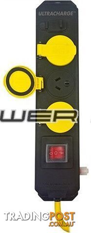 UltraCharge Powerboard 3 Socket 2.4 USB 2.4A UR100/3UHD