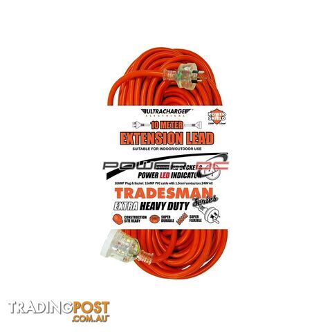 Heavy Duty Extension Lead 10 Metres Tradesman Series UR240/10T