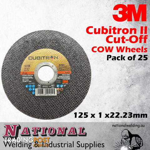 Cubitron II Cut-Off COW Wheels 125 x 1 x 22.23mm UU009069525-25 (91251) Pack of 25 - photo 2 of 2
