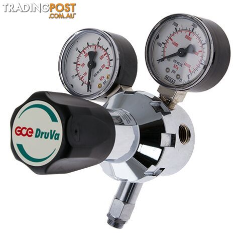 Single Stage DruVa 1S Regulator 5.0 Purity Chrome Plated In: 30,000 kPa Out: 300 kPa