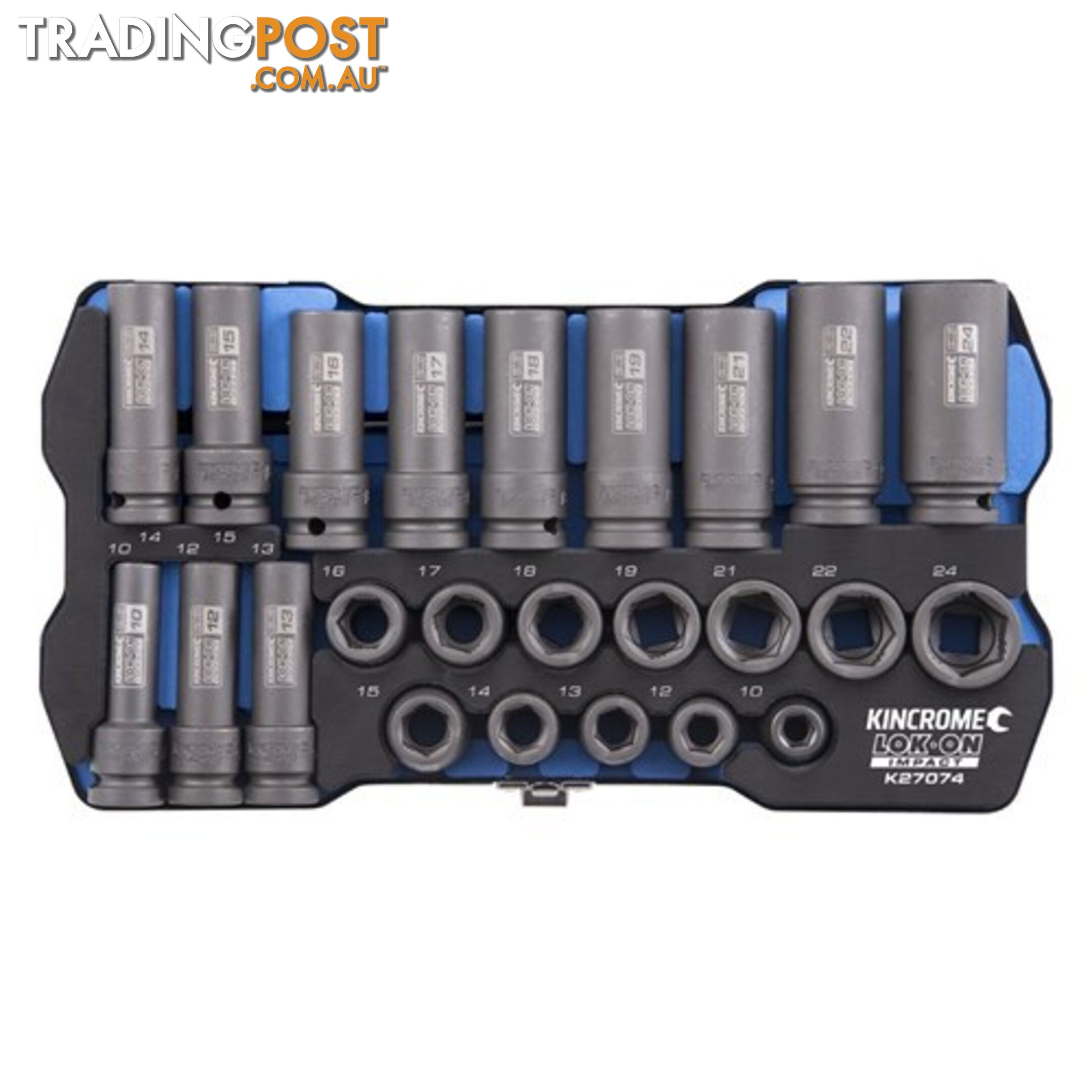 LOK-ONâ¢ Impact Socket Set 24 Piece 1/2" Kincrome K27074