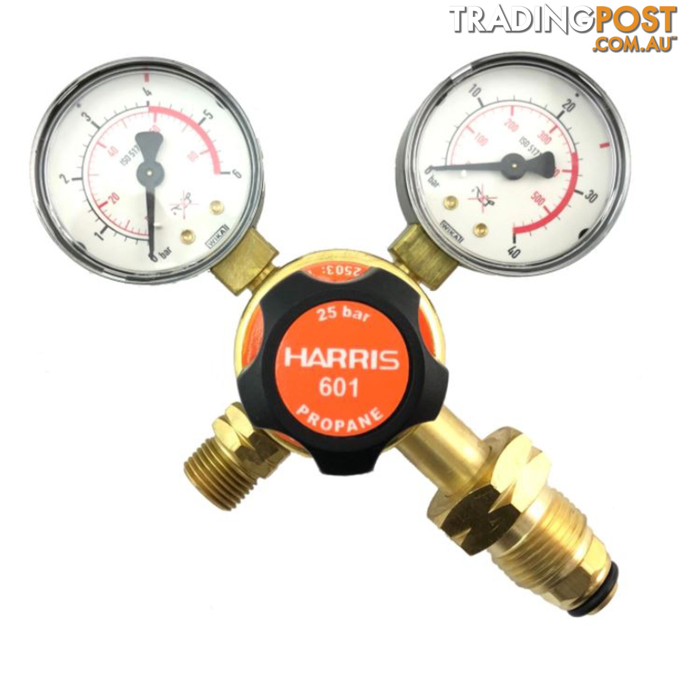 Harris Model 601 Twin Gauge Propane pressure Regulator 0-400 kPa 601-LPG