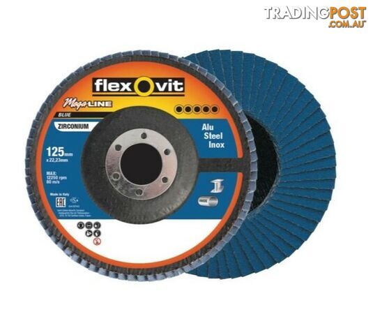 Flap Disc Zirconium Steel/Inox 125mm 40 grit FlexOvit 9803040