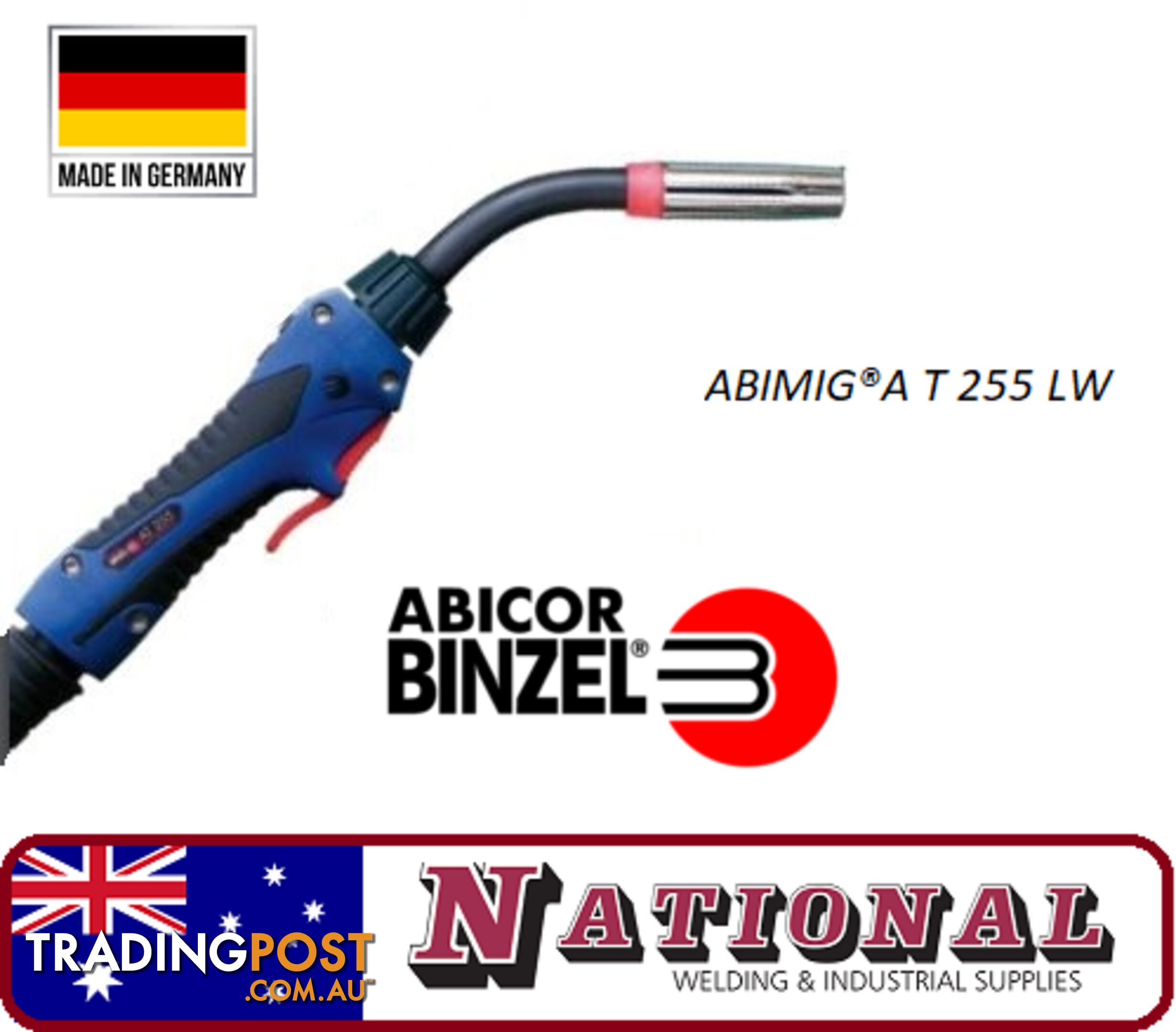 ABIMIGÂ® AT 255 LW Welding Torch 3 Meters With Aluminium KIT 004.D850.1AL